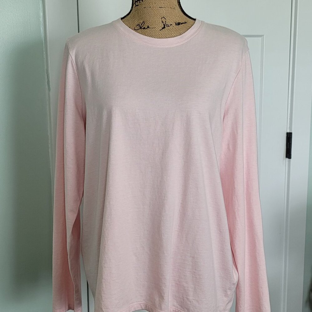 ***Ladies Lands End Long Sleeve Pink T-shirt XL -18***